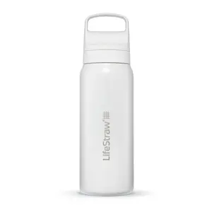LifeStraw 24oz Go Series Stainless Steel Water Filter Bottle - Polar White