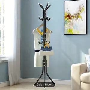 1pc Metal Coat Rack, Vertical Shelf, Durable Clothes Rack for Office, Entryway, Hallway, Living Room, Bedroom, Home, Dorm - Durable Storage Organizer for Shirts, Hats, Coats, Handbags, Scarves, Standing Shelf