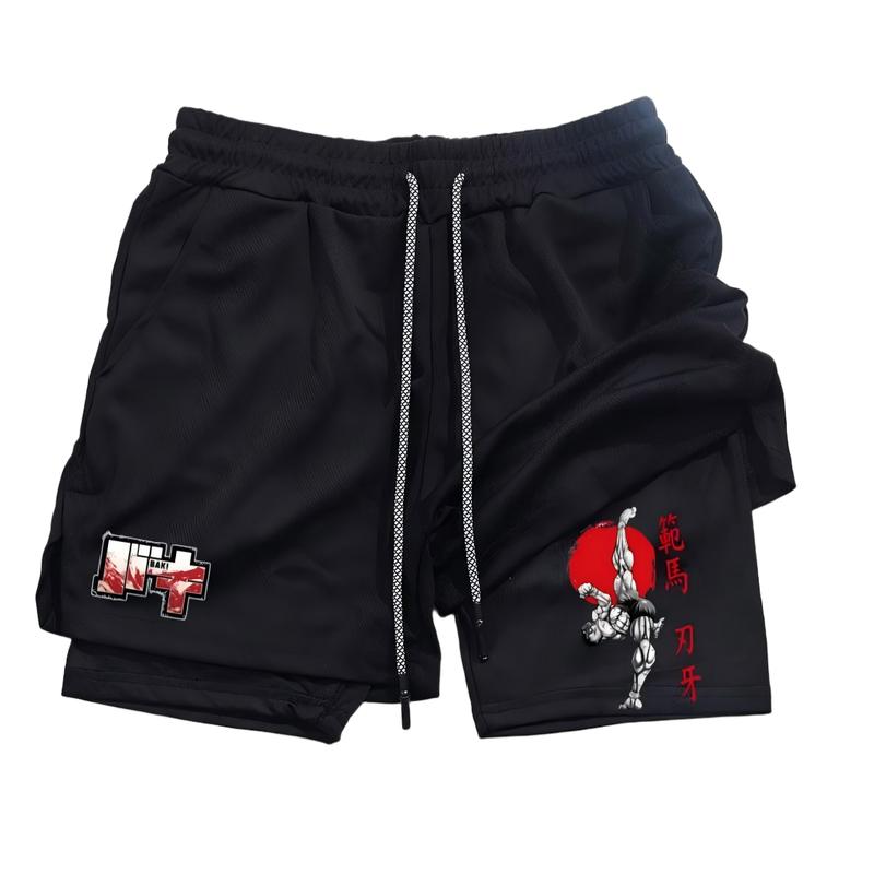 Anime-Style Sports Shorts for Men Two-Piece Double-Layer High-Quality Polyester Quick-Dry & Breathable 20 Versatile Styles Multi-Function Anime-Style Sports Shorts for Men Two-Piece Double-Layer High-Quality Polyester Quick-Dry & Breathable 20 Versatile Styles Multi-Function