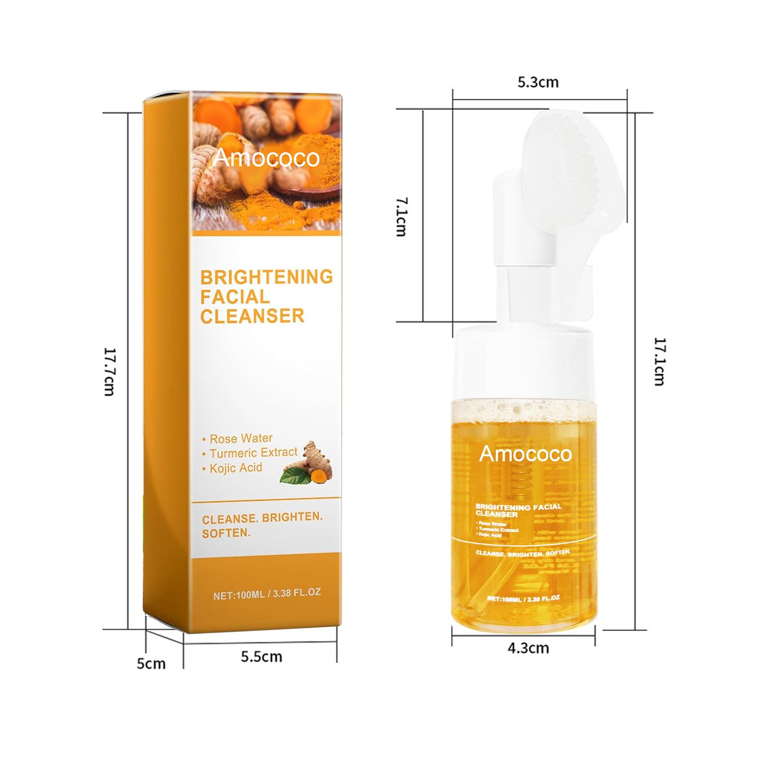 Turmeric Four Piece Skincare Set - Includes Turmeric Massage Oil, Cleansing Mousse, Facial Essential Oil, and Turmeric Soap - Comfortable