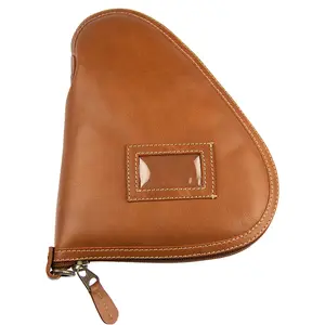 Patron Genuine Leather Pistol Case Protective Storage for Travel and Range Use
