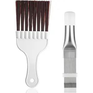 Air Conditioner Condenser Fin Comb, 2 Pcs Coil Cleaning Brush, AC Coil Comb Whisk Brush, Evaporator Radiator Refrigerator Repair Tool Opvixi