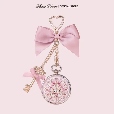 Flower Knows Bunny Garden Collection Lip Balm Charm, Adorable Vintage Pocket Watch Compact, 75% Nourishing Oil, 8-Free Infused Formula, Dual Layer Moisture Lock, Gentle Daily Moisturizer Hydrating Beauty Products, Gifts For Girly Girls, #tiktokshopbacktos