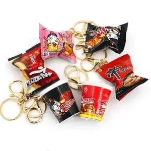 Simulation Instant Noodles Keychain Backpack Turkey Noodle Hanging Pendant Mini Ramen Keychains Keyring