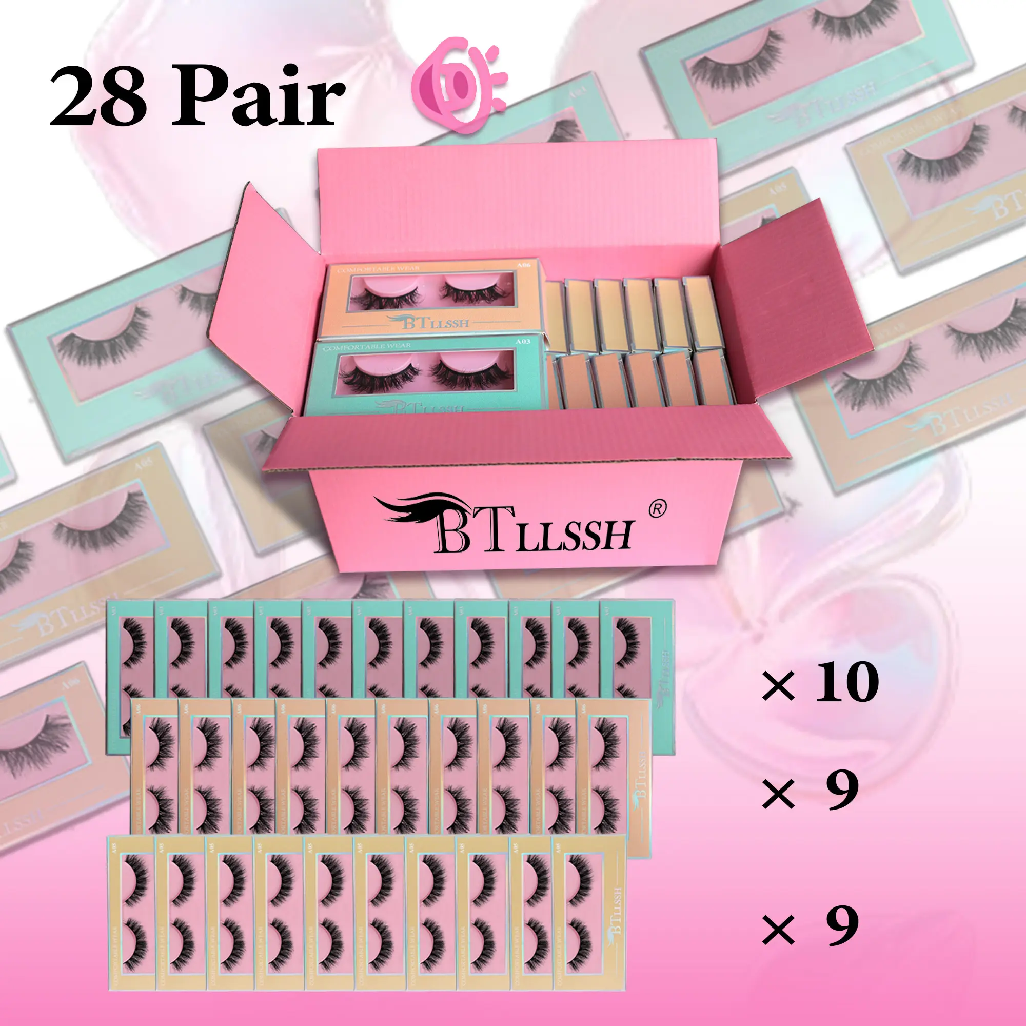 Eyelash Extension, Cluster Eyelash Extensions, DIY Volume Eyelashes, 28 Pairs Natural Volume Curl Eyelash Clusters False Eyelashes Set, Voluminous False Eyelashes, Volumized Fake Eyelashes, Individual Packaging, Gift Box Included