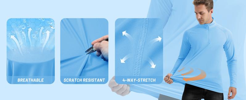 MAGCOMSEN 2/3 Pack Men's 1/4 Zip Shirt UPF 50+ Quick Dry Lightweight Long Sleeve for Hiking Running Rashguard Outdoorfun FallFreshness MAGCOMSEN 2/3 Pack Men's 1/4 Zip Shirt UPF 50+ Quick Dry Lightweight Long Sleeve for Hiking Running Rashguard Outdoorfun FallFreshness