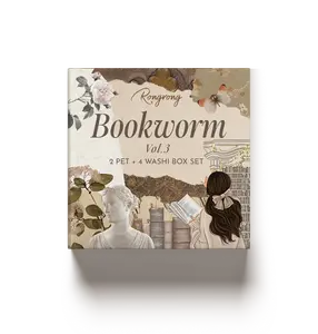 Bookworm Vol.3 Pre-cut PET Tape + Washi Box Set