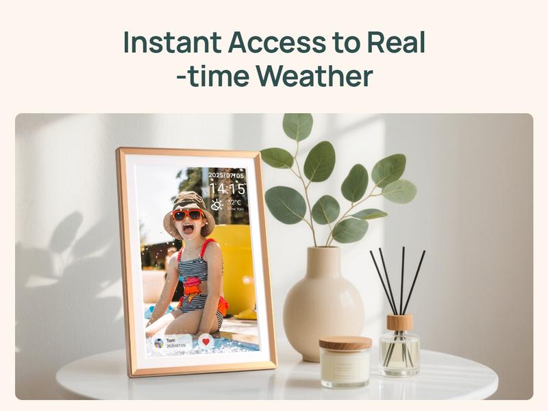 ARZOPA Digital Photo Frames Free Unlimited Cloud storage Share Unlimited 120s Videos Photos Anywhere Touch Screen WiFi Digital Picture Frame Smart Frame Video Frame Decor