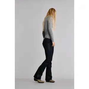 Gwen Super Low-Rise Bootcut in Black Coating
