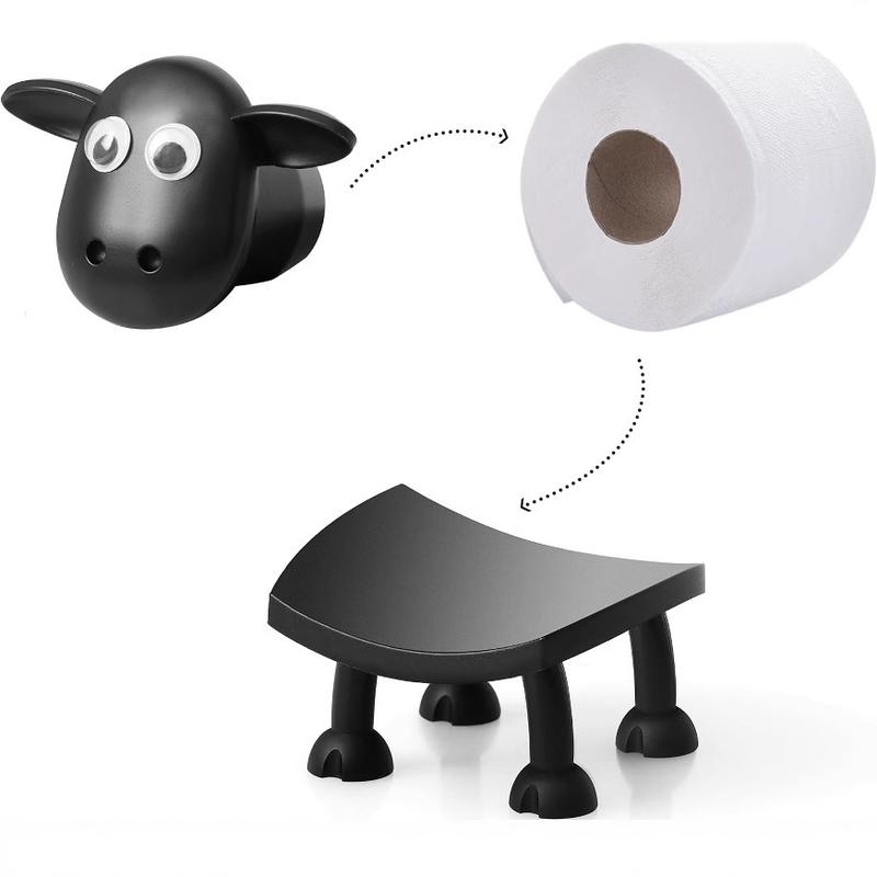 2026 Viral Funny Sheep Tissue Holder 3PCS Set – Cute 3D Printed Toilet Paper & Kitchen Roll Holder, Quirky Home Decor, Must-Have Household Essentials
