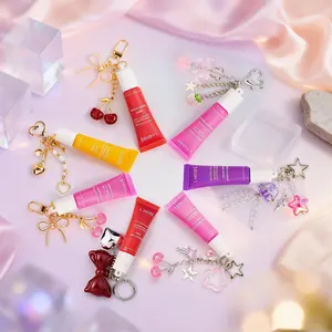Lip Gloss Keychain for LANEIGE 0.35 Oz Lip Balm, Lipgloss Holder Keychain Cap Gift For Her（No Lip Balm Include）