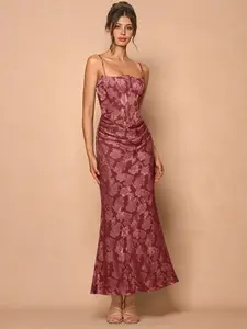 Azazie Ezrena Mermaid Strapless Burnout Two-Tone Wedding Guest Formal Fil Coupé evening maxi dress