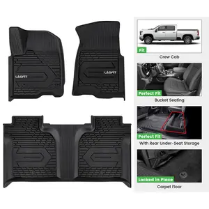 Lasfit fit for 2019-2026 Chevrolet Silverado 1500 Floor Mats, Fit Carpet Floor Only, Not Fit 2019 Silverado 1500 LD