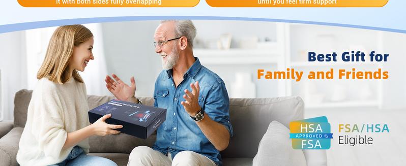 Comfytemp Back Brace with Heat, Back Support 3 Heating & 3 Timers, Birthday Gift for Men and Women, 52 Inch (No Massage)