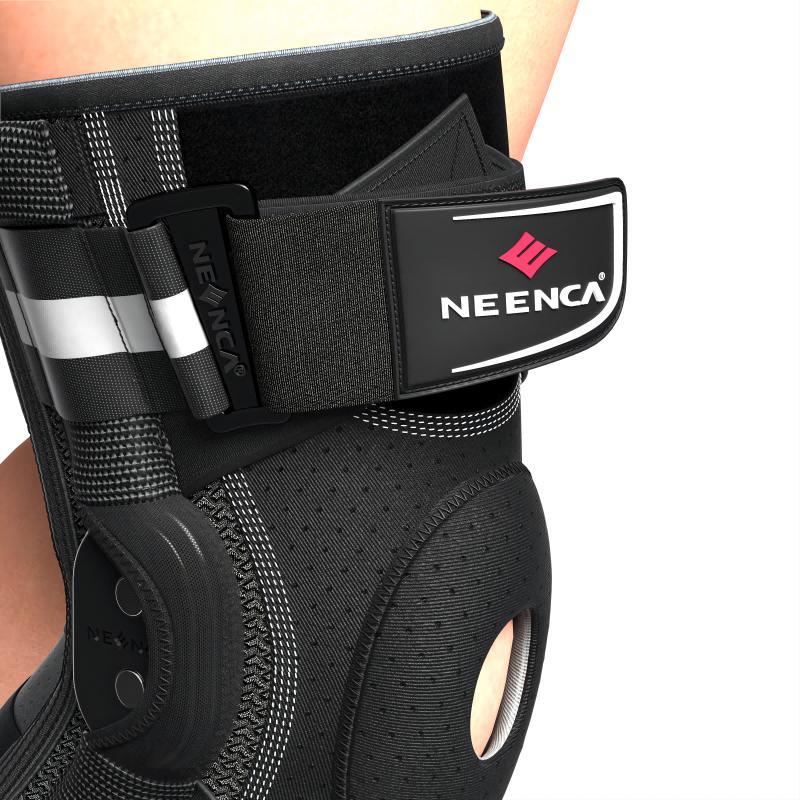 【Christmas】NEENCA Sports Knee brace Sleeve for Runner, Workout, Gym, Basketball, Volleyball, Hiking Spicy Dill knee pain Tool Black Protective Gear