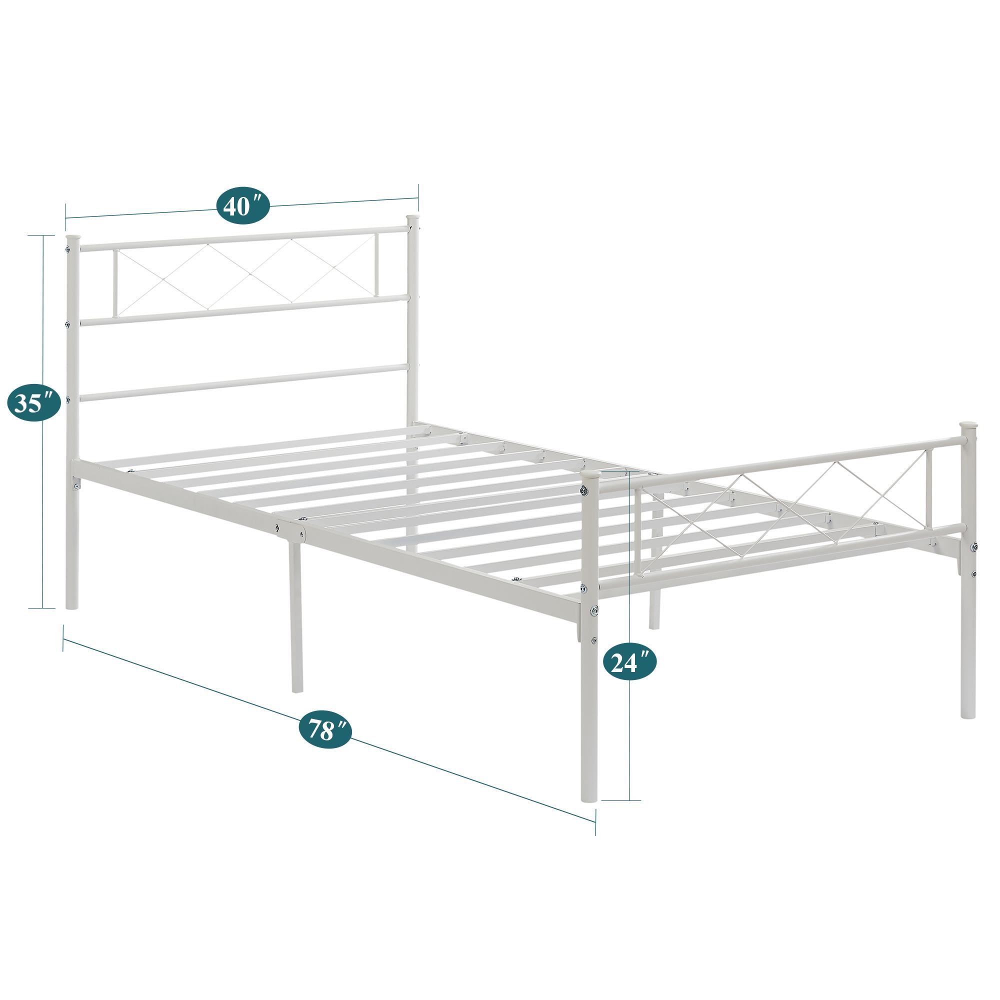 VECELO Metal Platform Bed Frame with Headboard & Footboard - Twin/Full/Queen/King Size, Sturdy Construction, No Box Spring Needed VECELO Metal Platform Bed Frame with Headboard & Footboard - Twin/Full/Queen/King Size, Sturdy Construction, No Box Spring Needed