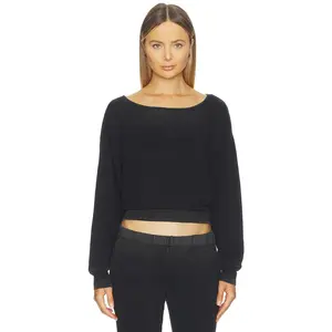COTTON CITIZEN The Lima Relaxed Sweatshirt in Vintage Black