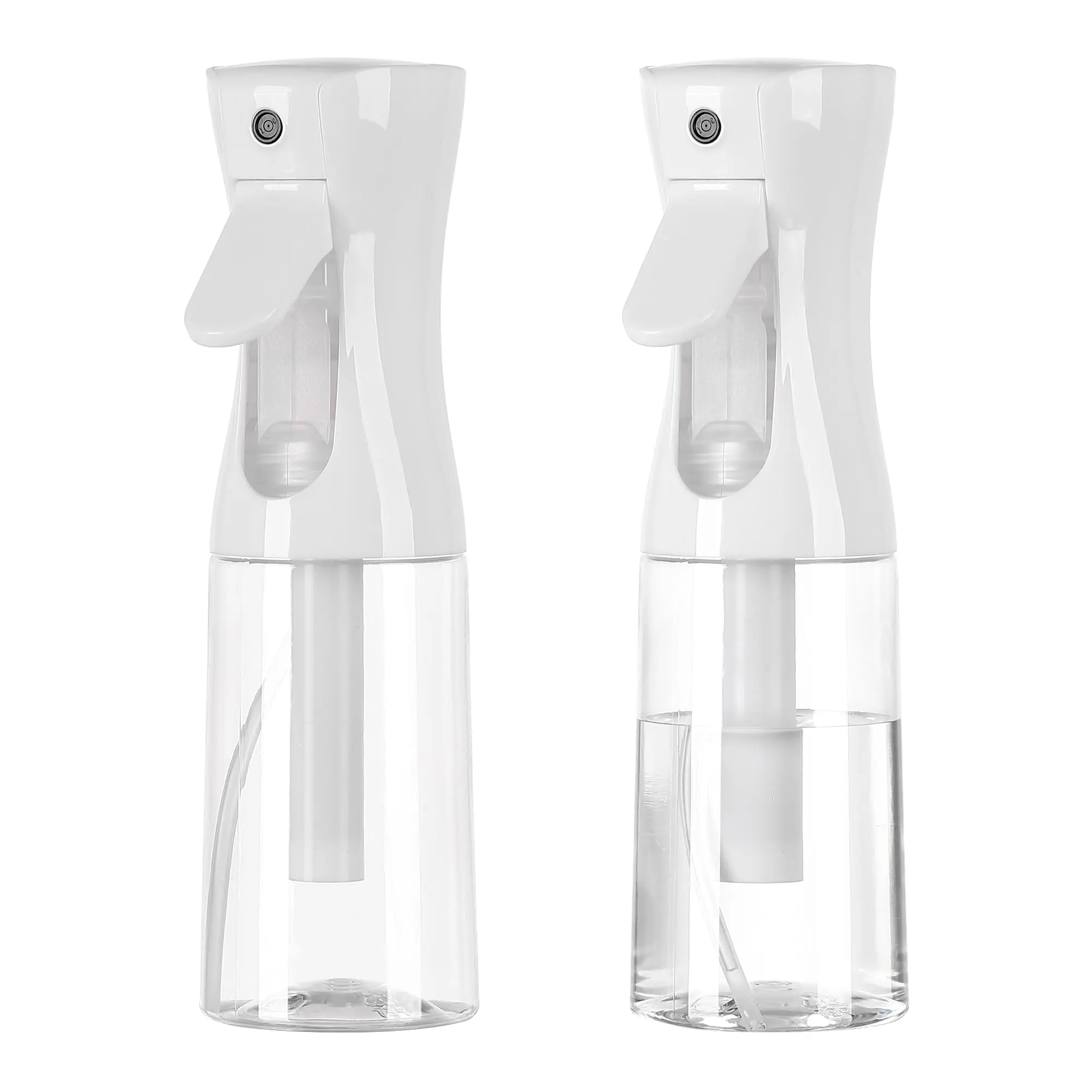 2 Count Continuous Spray Bottle with Ultra Fine Mist - Versatile Water Sprayer for Hair, Home Cleaning, Salons, Plants, Aromatherapy, and More - Hair Spray Bottle (Clear - 5oz)