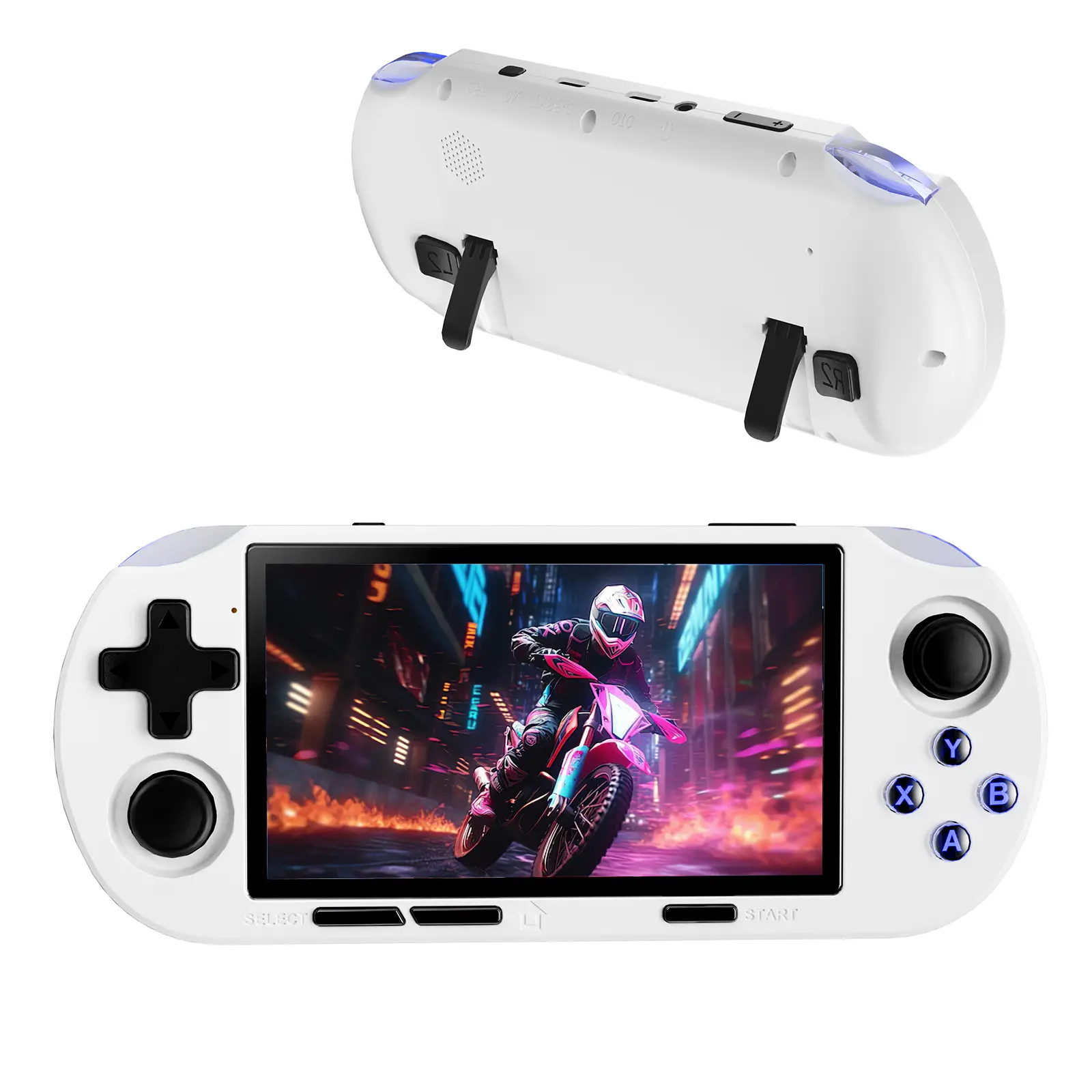 The upgraded YLW handheld game console features a 4.5-inch IPS screen, a built-in 64GB memory card, and is an ideal gaming gift. It comes with over 16,000 games and 14+ emulators, and supports multiple RGB lighting modes.Supports OTG scalable games