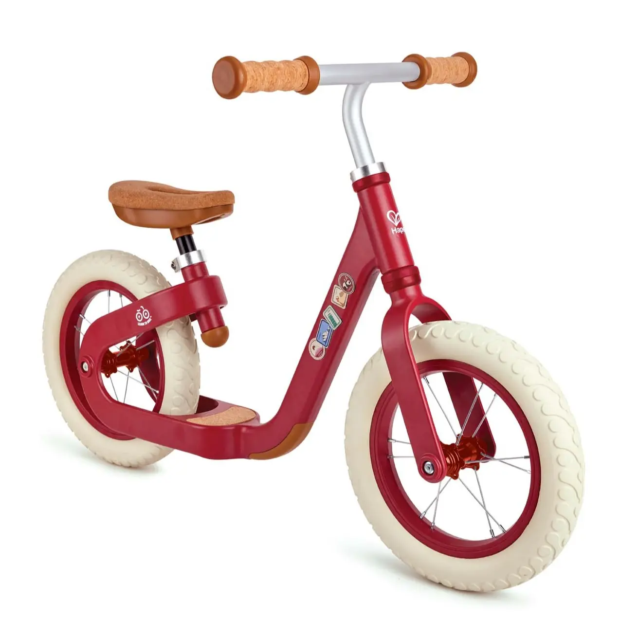 Hape Kids' No-Pedal Balance Bike, Sturdy Magnesium Alloy Frame, Shock-Absorbent, Eco-Friendly, 3+ Years Outdoor Ride-On Toy, Cork Accents, Stylish Design, 9.5 lbs Lightweight, Adjustable Seat, Kids Outdoor Play