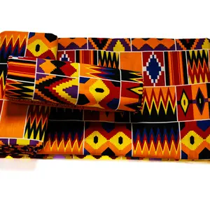 African Print Fabric 100% Cotton, Ankara Wax Fabric for Dresses, DIY Crafts & Home Decor, 2Yards 45×72 inches