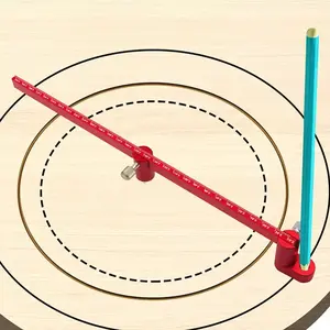 Woodworking Compass Scriber, Adjustable Circular Drawing Ruler, Aluminum Fixed-point Circle Line Marking Gauge, Precision Industrial Drawing Tool, Measuring Ruler