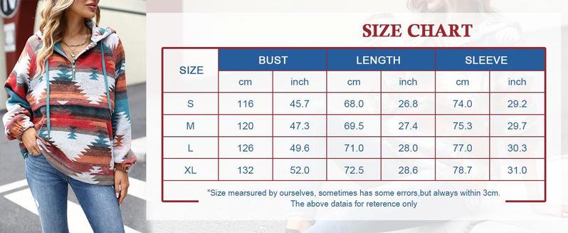 Imily Bela Womens Christmas Aztec Half Zip Up Hoodies Sweatshirt Casual Long Sleeve Oversized Ethnic Tribal Hooded Pullover Shirt Top
