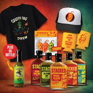 The FULL SEND Bundle – 5 Hot Sauces + Crippling Hot Sauce OG + Tee, Hat & Accessories