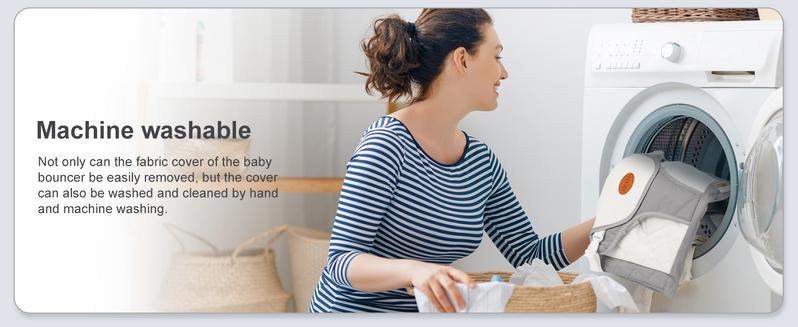 Baby Bouncer, Portable Baby Bouncer Seat for Baby 4-18 Months, 3 Modes for Bouncing or Stationary Use, Infant Chair Rocker with Removable Hanging Toys