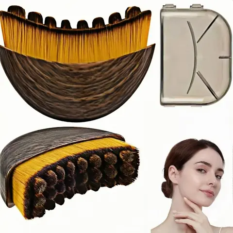 Lymphatic Contour Face Dry Brush - 50g Individual Unscented Facial Beauty Instrument, Facial Slimming & Massage Tool with Soft Bristles, Ergonomic Fit, Firming/Lifting, Lymphatic Drainage, Sensitive Skin Compatible Daily At-Home Skincare Tool