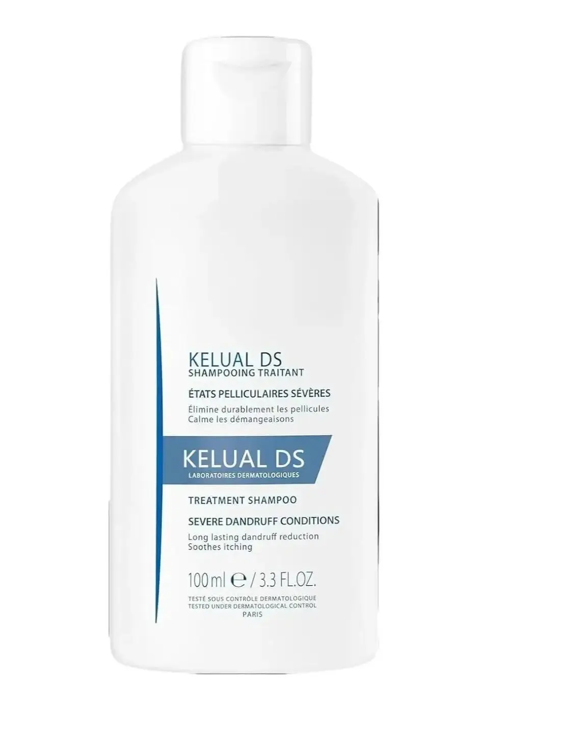 KELUAL DS Anti-Dandruff Haircare Shampoo - Severe Dandruff Treatment, Daily Use for Youth, Long-Lasting Relief, 3.3 Fl Oz Single Item Cleanser