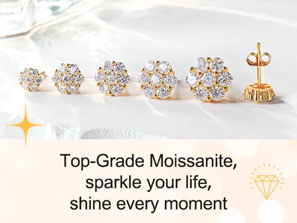 Delzzad 18k Gold-Plated Flower Stud Earrings D Color VVS Synthetic Moissanite Stud Earrings Screw Back/Butterfly Back S925 Studs Birthday Anniversary Mother's Day Christmas Gifts for Men Women Studearrings Delzzad 18k Gold-Plated Flower Stud Earrings D Color VVS Synthetic Moissanite Stud Earrings Screw Back/Butterfly Back S925 Studs Birthday Anniversary Mother's Day Christmas Gifts for Men Women Studearrings