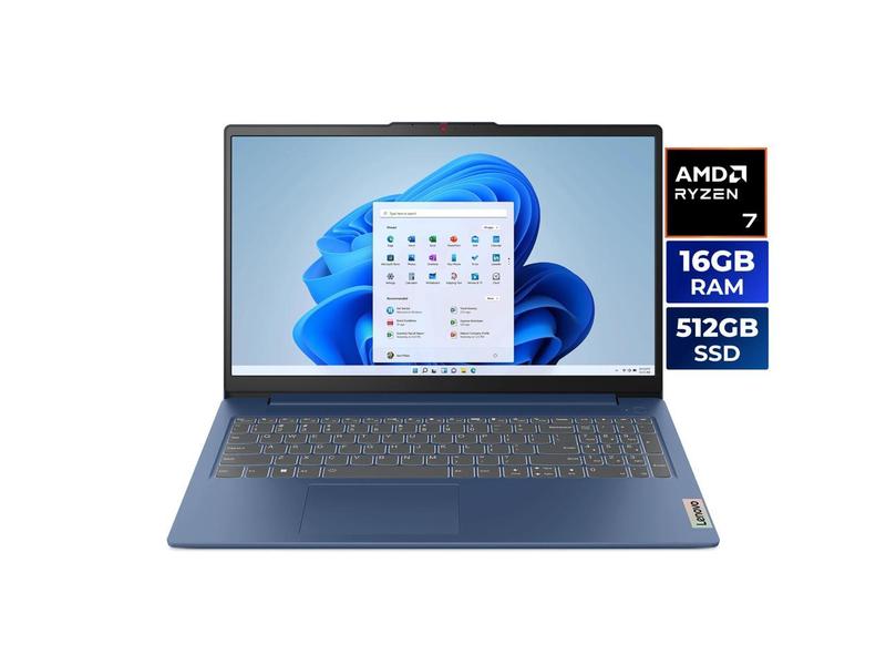 Lenovo Ideapad Slim 3 15.6" Laptop AMD Ryzen 7 7730U 16GB RAM 512GB SSD Windows 11 Home (82XM0035US)