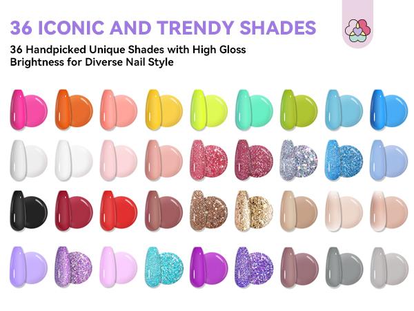 SAVILAND 36Colors Poly Gel Nail Kit – All-in-One Extension Set with Mini UV Lamp & Slip Solution for Easy Home DIY or Gift