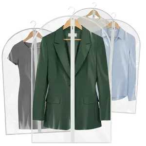 Garment Guard 36” Clear Garment Bags for Women - PEVA Waterproof Hanging Suit Covers, Dustproof & Moisture Resistant, 12 Pack
