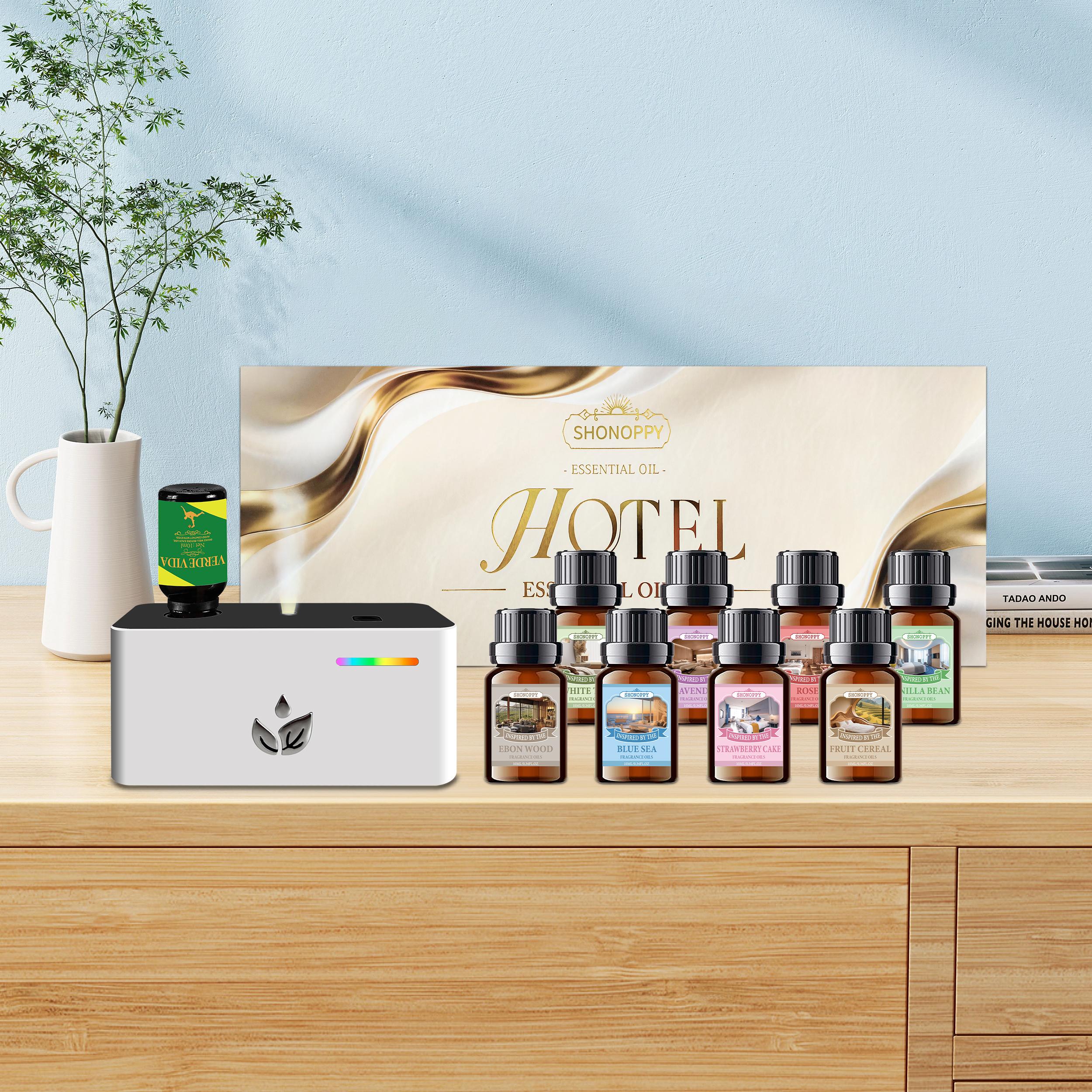 Shonoppy Hotel Essential Oil Set - 8 Bottles Long-Lasting Scent Perfume Diffuser Oil, Usable for Skin Smoothing, Car Aroma Diffuser, Humidifier, Candle Soap DIY, Home Fragrance, Luxury Gift Shonoppy Hotel Essential Oil Set - 8 Bottles Long-Lasting Scent Perfume Diffuser Oil, Usable for Skin Smoothing, Car Aroma Diffuser, Humidifier, Candle Soap DIY, Home Fragrance, Luxury Gift