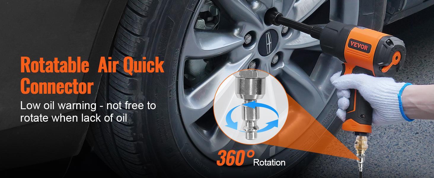 VEVOR Air Impact Wrench, TikTokShopBlackFriday, Drive Air Impact Gun Nut-busting Torque, Lightweight Pneumatic Tool for Auto Repairs and Maintenance compactimpactwrench