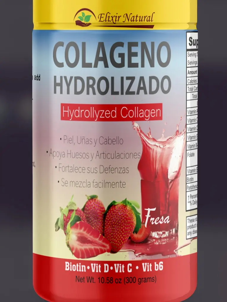 Elixir Natural Edible Hydrolyzed Collagen Powder - Health & Wellness Supplement for Fitness, Skin Care, Bone Support, Nail Strength Aid