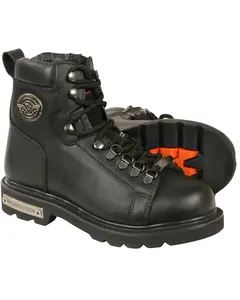 Milwaukee Leather Women's Lace To Toe Side Zipper Boot Square - Mbl200