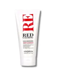 VENDERMA Red Calming Cica Exosome Deep Cleanser 150ml (Vegan) – Gentle pH-Balanced Facial Wash