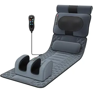 Full Body Massage Mat with Heat, Foot Massager Whole Body Vibration Massage Pad 9 Gear Massage Timing Modes Shiatsu Massage Pad for Back Neck Lumbar Leg Foot