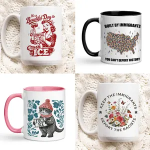 Built By Immigrants Coffee Mug, Minnesota Rebel Alliance Coffee Cup, Inspirational Daily Mug, Gifts for Liberal House Decoration