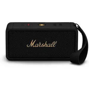 Marshall Middleton Portable Bluetooth Speaker, Black and Brass
