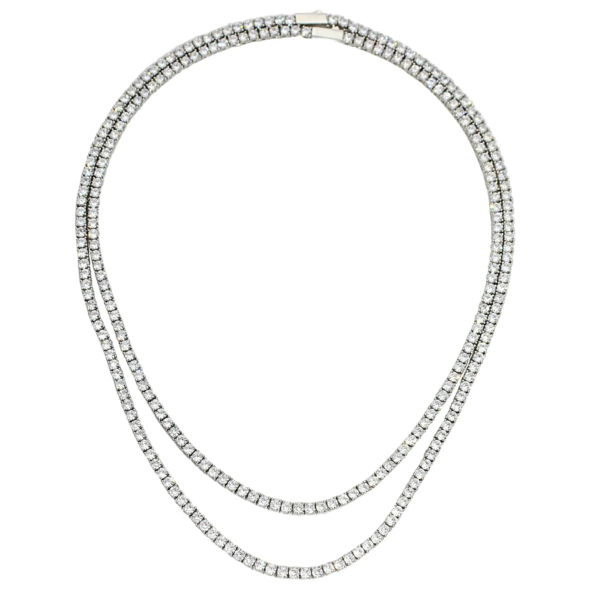 DUO TENNIS LAYERED NECKLACE SET