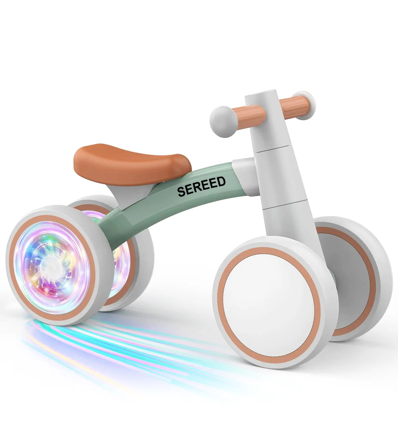 SEREED Colorful Lighting Baby Balance Bike, Toys for 1 Year Old Boys Girls, 12-24 Month Toddler Balance Bike with 4 Silence Wheels, First Birthday Gift. #tiktokshopbacktoschool #glowup