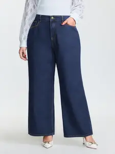 【Summer Turn-Up】【Pocket Approved】BlOOMCHIC Plus Plus Cotton Mid-Rise Wide-Leg Jeans [1x-6x] 2026 Summer Pick for Mother's Day