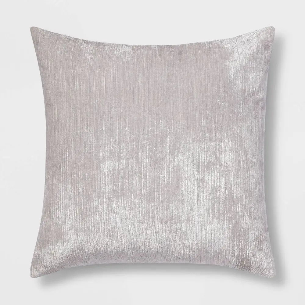 Threshold Velvet Rib Textured Square Decorative Throw Pillow