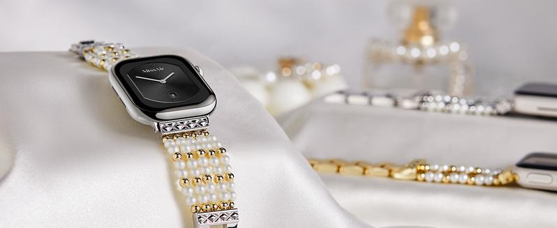 MISSAIR Luxury Bands Bohemian Style Pearl and Beaded Compatible with Apple Watch Series 10-1 SE Ultra, Adjustable Strap Durable Wearable Accessories