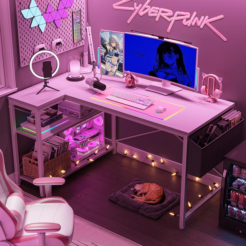 【BlackFriday New Release】Raybee 39''/47'' Gaming Desk L Shaped Computer desk with storage & Power Outlets USB for Home Office & Bedroom,Easy Assemble and Space-Saving,Gaming Equipment 【BlackFriday New Release】Raybee 39''/47'' Gaming Desk L Shaped Computer desk with storage & Power Outlets USB for Home Office & Bedroom,Easy Assemble and Space-Saving,Gaming Equipment