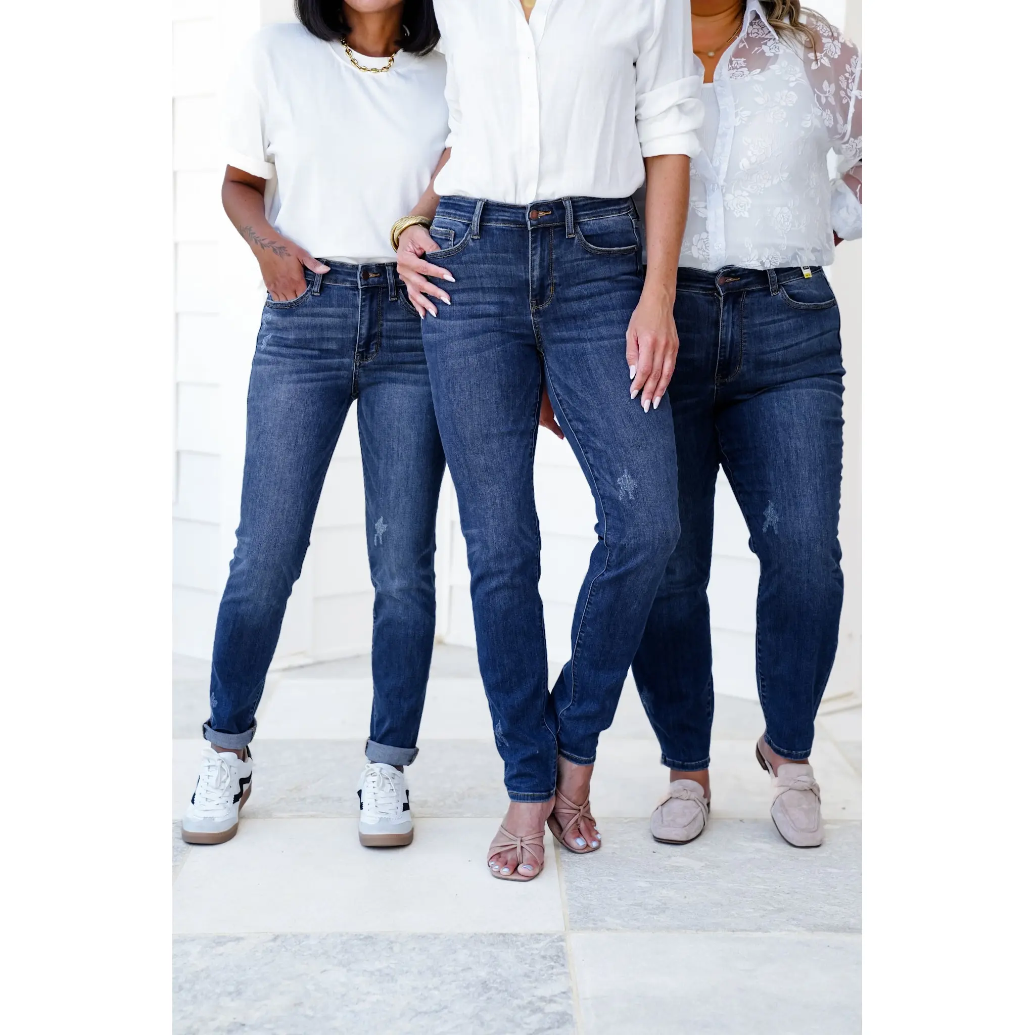Judy Blue Meant To Be Mid Rise Dark Wash Multiple Inseam Relaxed Fit Jeans